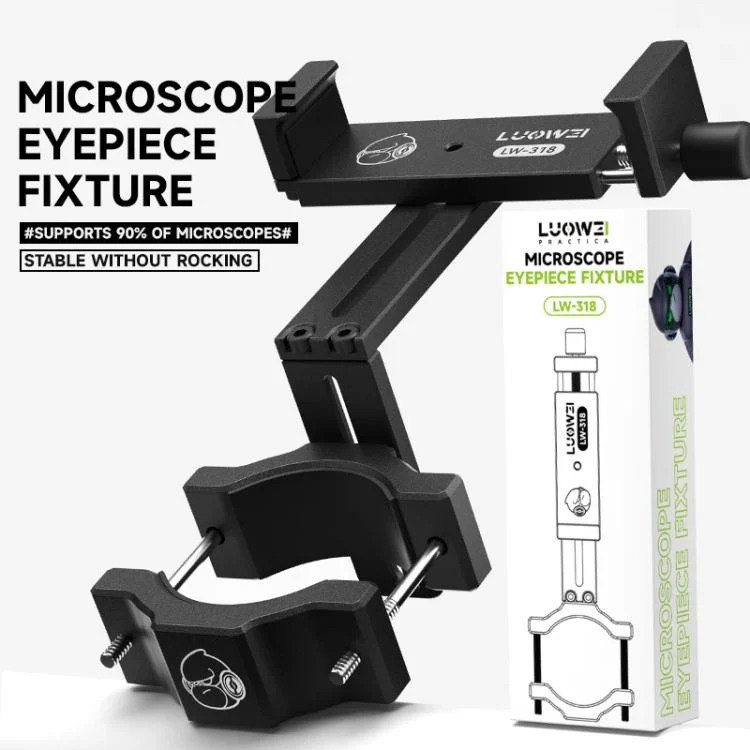 LUOWEI LW-318 Aluminum Telescopic Adjustable Microscope Eyepiece Fixture - Image 2