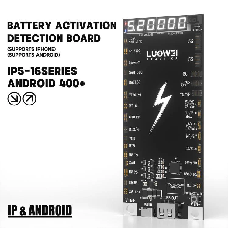 LUOWEI LW-B03 Battery Fast Charging Activation Board for iPhone/Android - Image 4