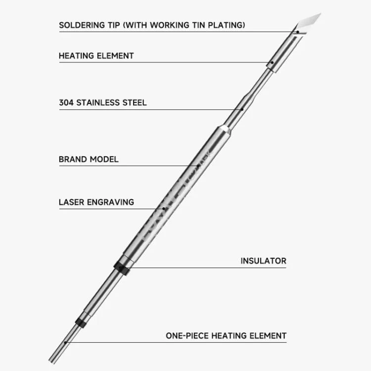 LUOWEI LW-C210 Series Lead Free Soldering Iron Tip for 210 / T26 Series Soldering Station, Model:LW-C210-I - Image 3