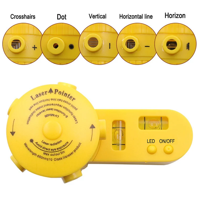 LV-06 8-Function Laser Level Leveler with Tripod(Yellow) - Image 5