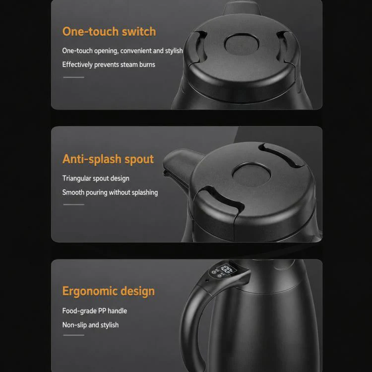 LY1200 12V/24V Universal Digital Display Car Kettle 1.2L Stainless Steel Electric Water Kettle, Spec: Kettle + 4m Cable - Image 7