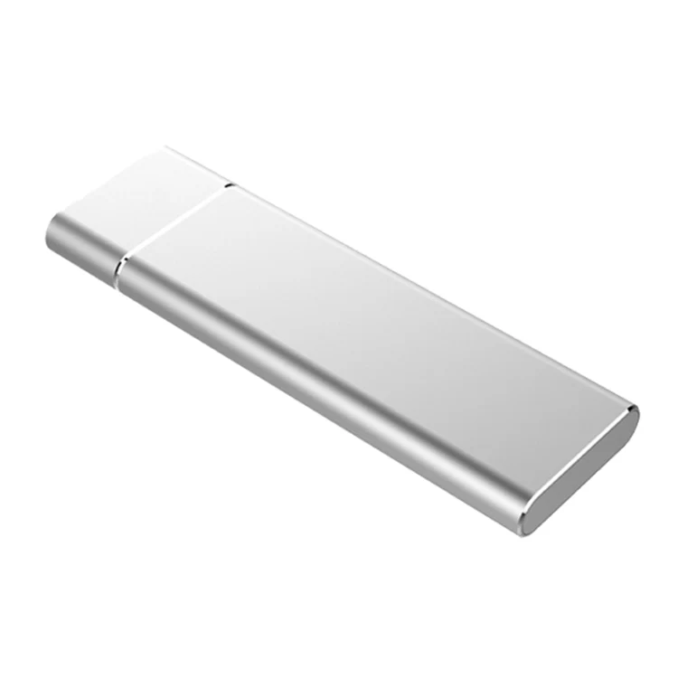 M.2 NGFF to USB-C / Type-C USB 3.1 Interface Aluminum Alloy SSD Enclosure (Silver) - Image 2