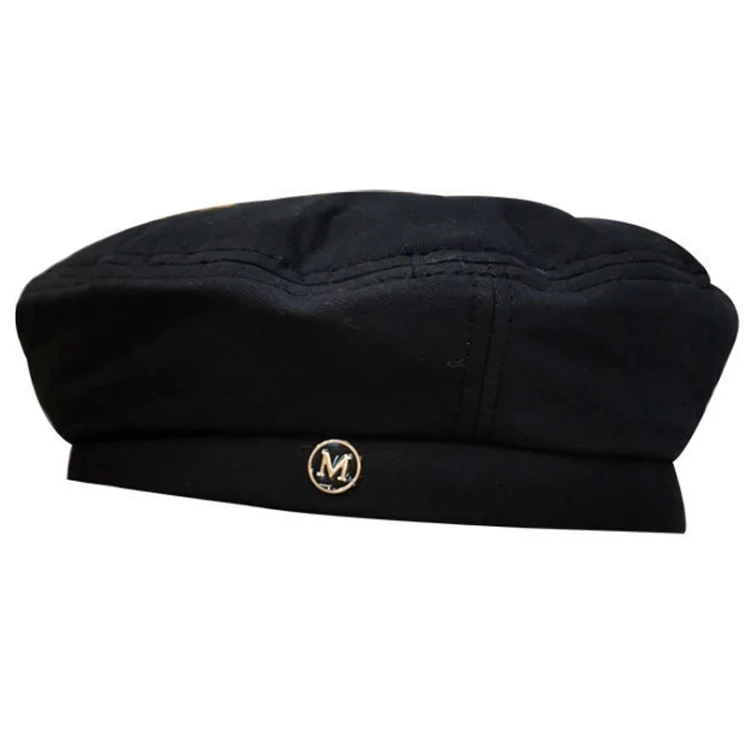 M Label Ladies Beret Octagonal Hat, Size: M (56-58cm)(Beige) - Image 2