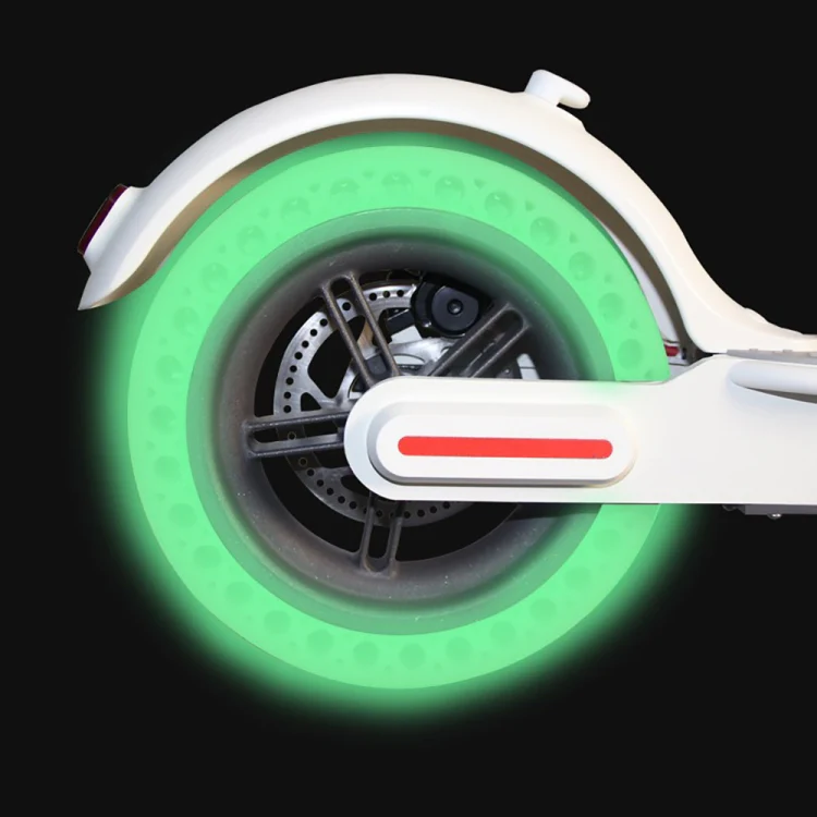 M0137 For Xiaomi Mijia M365 Electric Scooter Accessories 8.5 inch Shock-absorbing Pattern Honeycomb Solid Tire Fluorescent Tire(Fluorescent Green) - Image 5