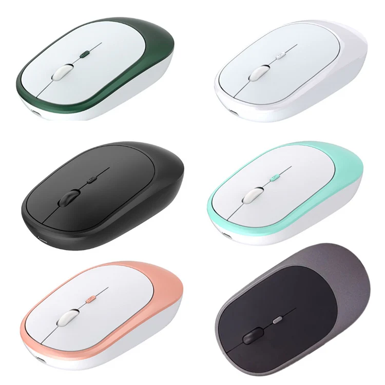 M030 4 Keys 1600DPI Laptop Office Mute Mouse, Style: Double Mode (Black) - Image 2