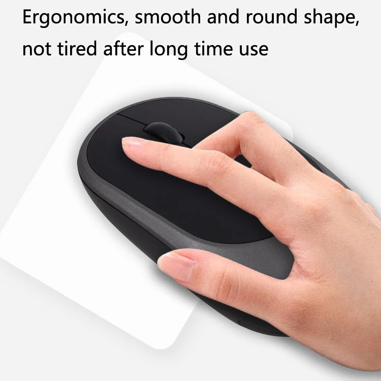 M030 4 Keys 1600DPI Laptop Office Mute Mouse, Style: Wireless (Black) - Image 5