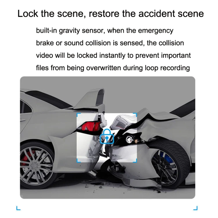 M1 Hidden Driving Recorder WiFi Phone Connecting Car Parking Monitoring 1080P HD Recorder(Without Button+USB Long Line) - Image 5