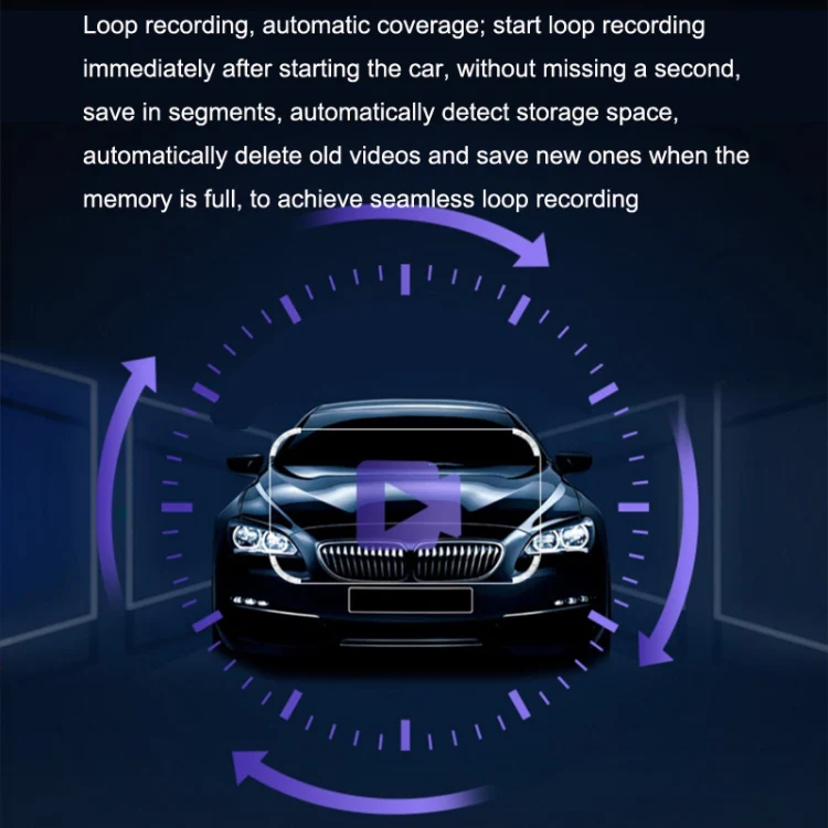 M1 Hidden Driving Recorder WiFi Phone Connecting Car Parking Monitoring 1080P HD Recorder(Without Button+USB Long Line) - Image 6