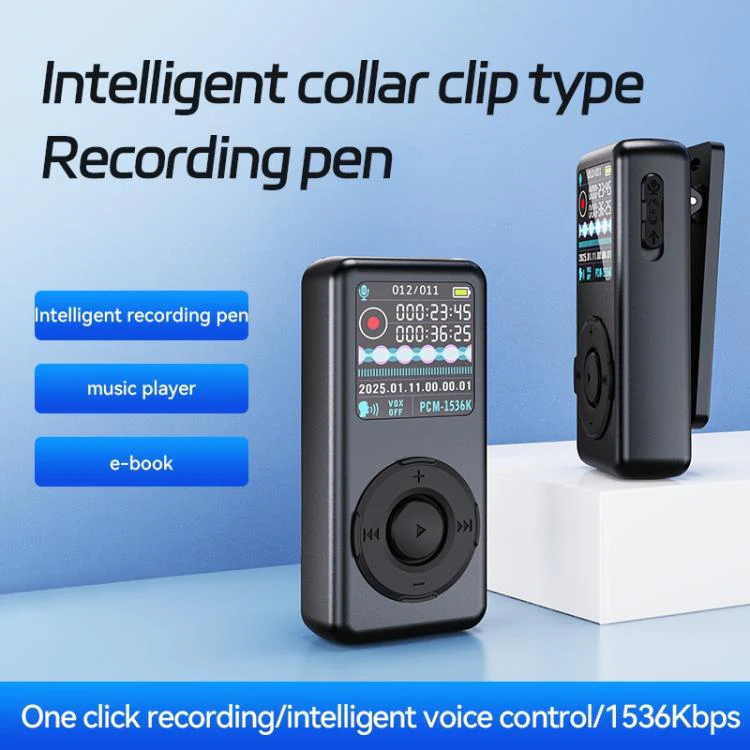 M21 Business Collar Style Voice Recorder with 0.85-inch TFT Display, Memory:16GB(Dark Grey) - Image 4