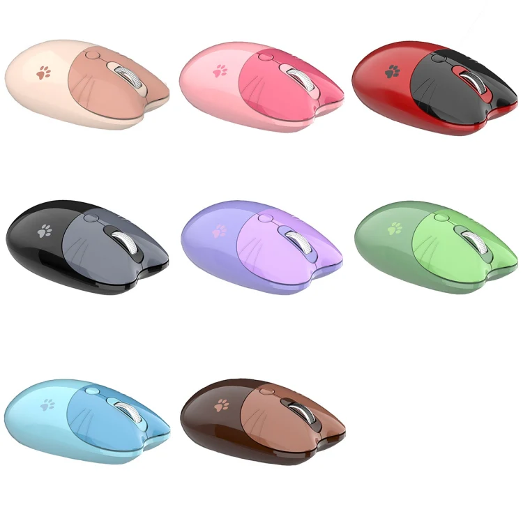 M3 3 Keys Cute Silent Laptop Wireless Mouse, Spec: Bluetooth Wireless Version (Brown) - Image 2