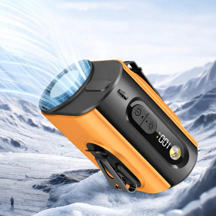 M376 Ice Compress Waist-Hung High Speed Mini Fan 3600mAh Battery(Grey) - Image 2