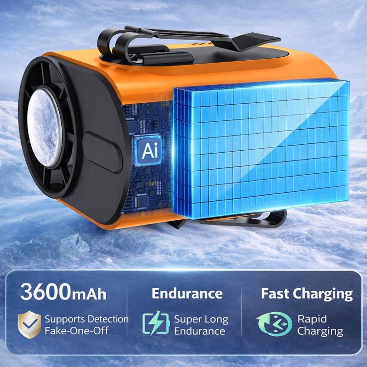 M376 Ice Compress Waist-Hung High Speed Mini Fan 3600mAh Battery(Grey) - Image 5