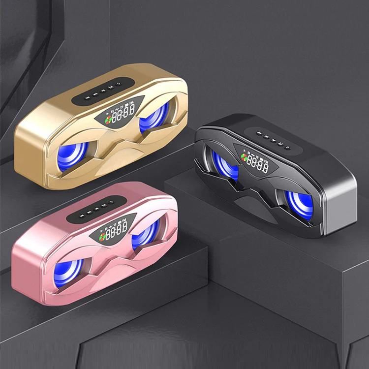 M5 Portable 6D Surround Sound Digital Display Bluetooth Speaker(Pink) - Image 2