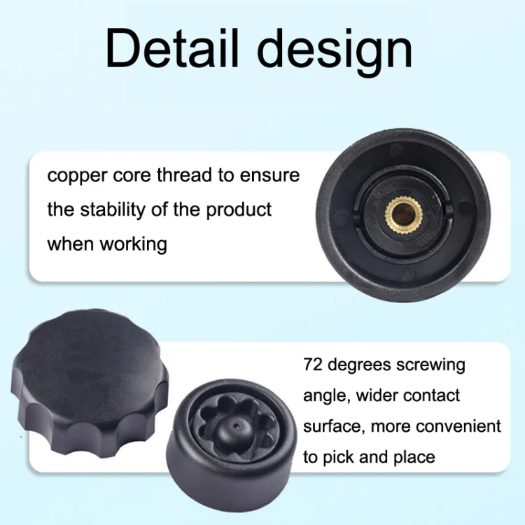 M6 Copper Nut Ant-theft Knob Motorcycle Mobile Phone Navigation Bracket Ant-theft Accessories(Black) - Image 3