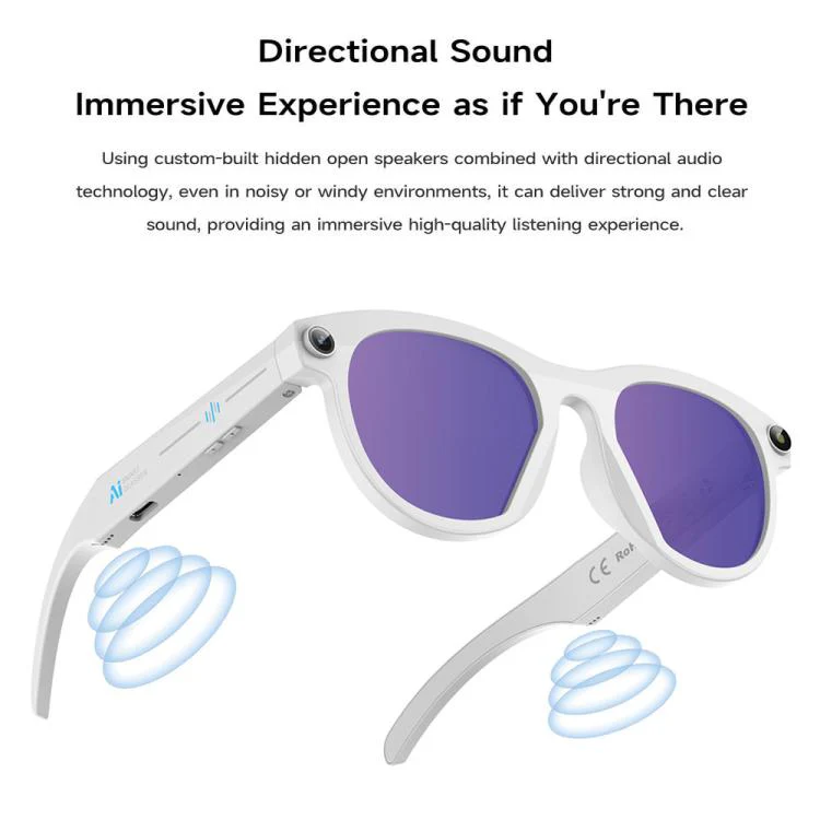 M88-S 8MP AI Smart Glasses, Support Bluetooth Call / AI Voice Assistant / Music Control(Black) - Image 7