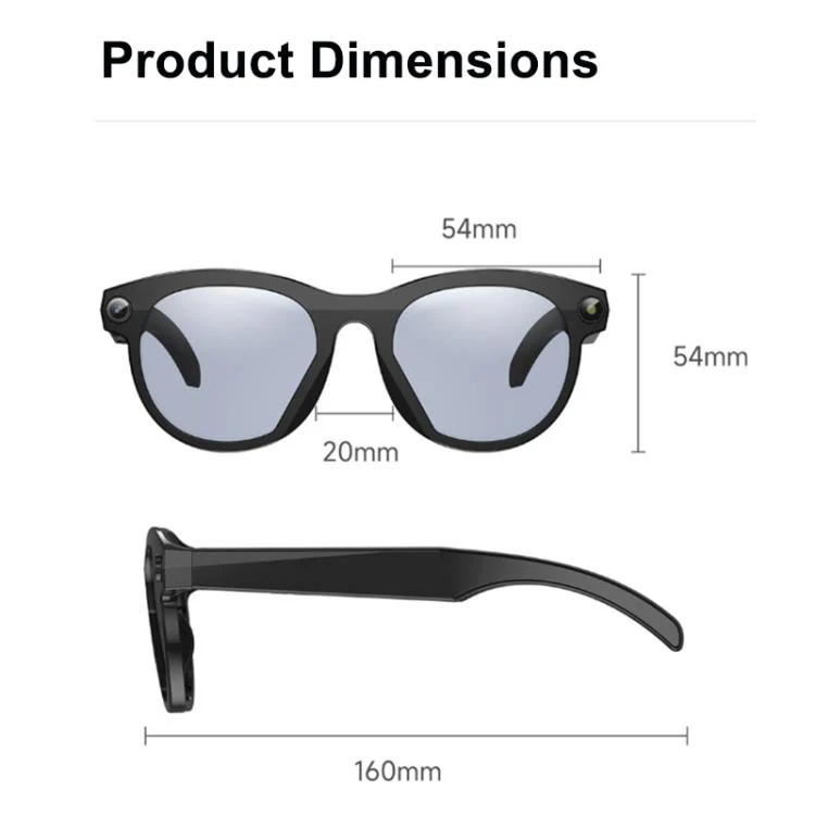 M88-S 8MP AI Smart Glasses, Support Bluetooth Call / AI Voice Assistant / Music Control(White Blue) - Image 11