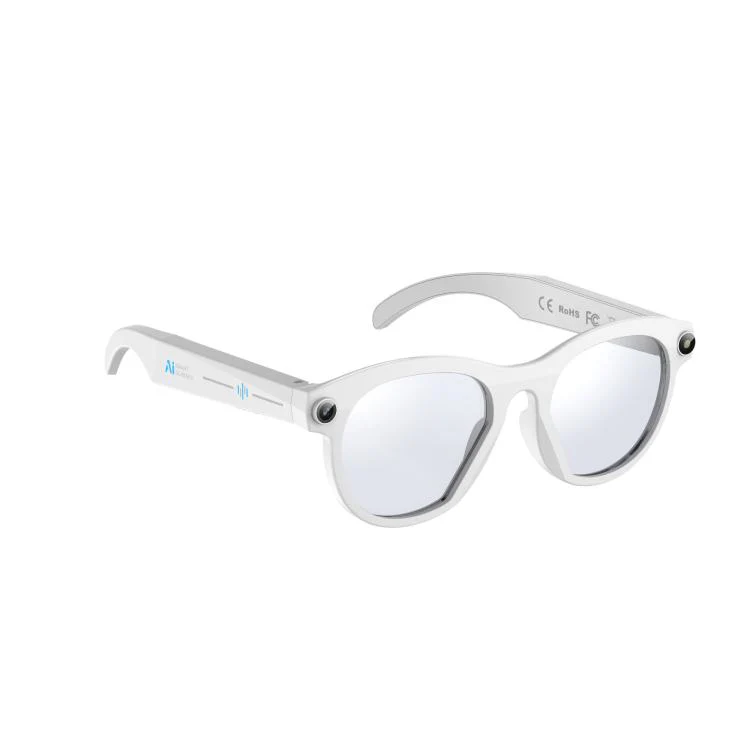 M88-S 8MP AI Smart Glasses, Support Bluetooth Call / AI Voice Assistant / Music Control(White Transparent) - Image 2
