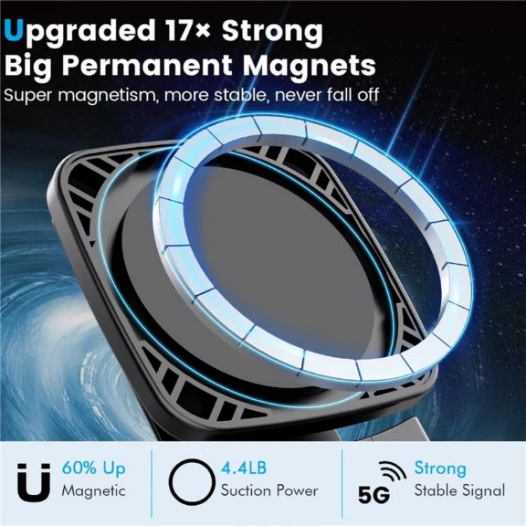 MA-161E Universal Clip-On Lazy Stand Adjustable Desktop Magnetic Phone Holder - Image 4