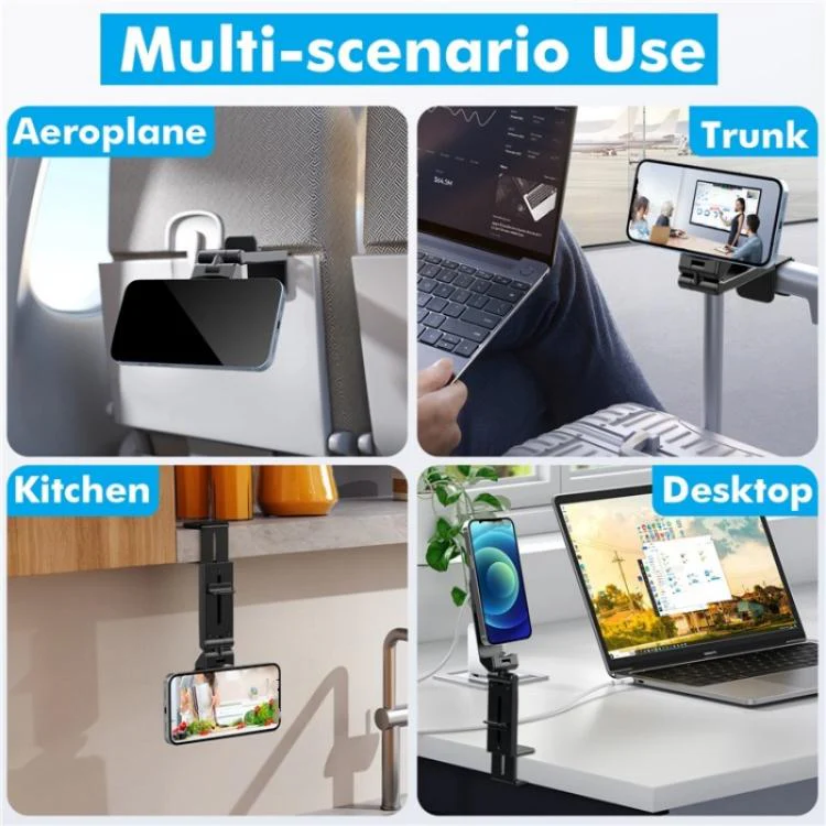 MA-161E Universal Clip-On Lazy Stand Adjustable Desktop Magnetic Phone Holder - Image 7