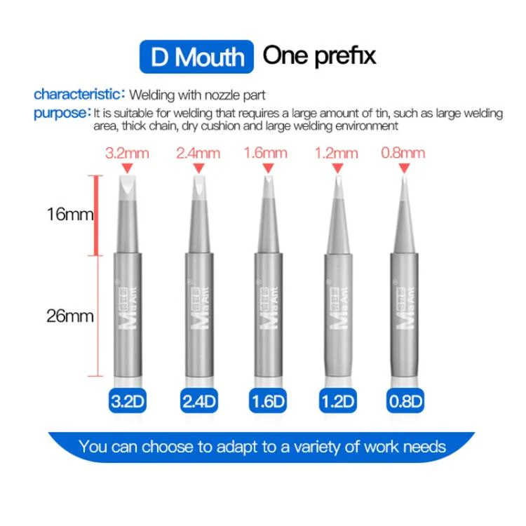 MaAnt ANT936 Series Lead-free Environmental Protection Universal Soldering Iron Tips, Model:0.8D - Image 8