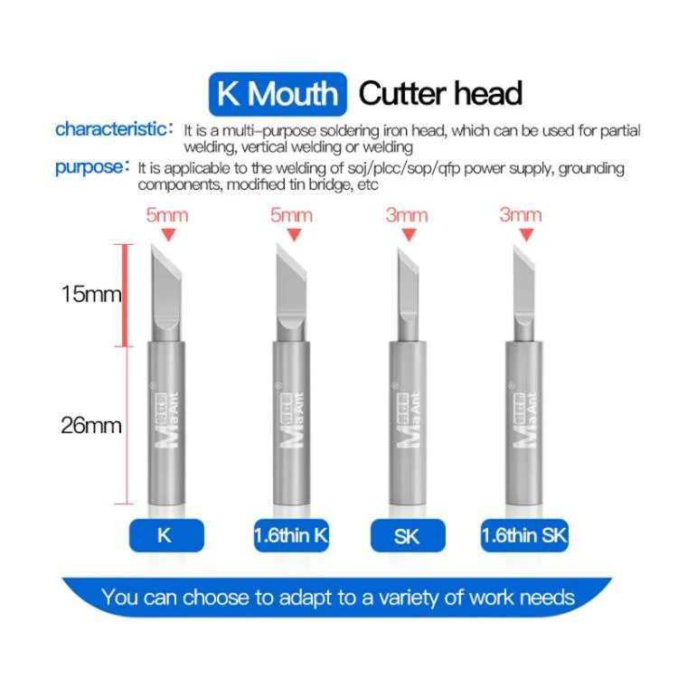MaAnt ANT936 Series Lead-free Environmental Protection Universal Soldering Iron Tips, Model:2C - Image 9