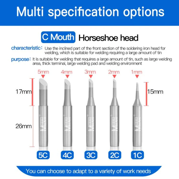 MaAnt ANT936 Series Lead-free Environmental Protection Universal Soldering Iron Tips, Model:J - Image 7