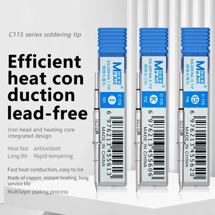 MaAnt C-115 Series Efficient Heat Conduction Lead-free Soldering Iron Tips for T210 / T26 Handles, Model:I 101 - Image 3