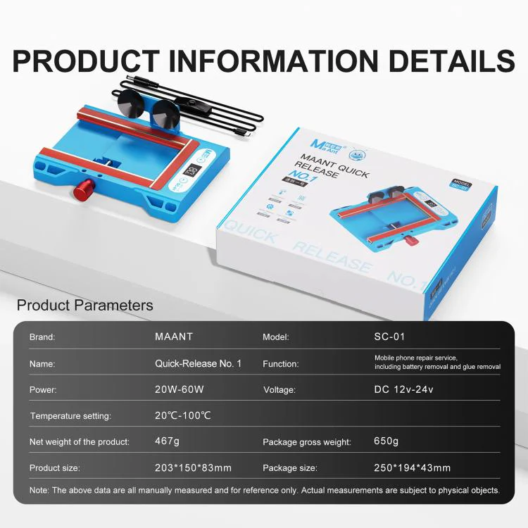 MaAnt SC-01 Quick Release NO.1 Heating Screen Removal and Adhesive Elimination Machine - Image 8