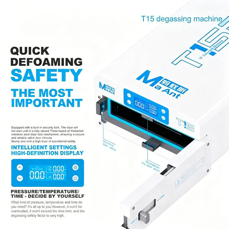 MaAnt T15 15 inch LCD Screen Smart All-in-One Defoamer Machine, Plug:UK Plug - Image 5