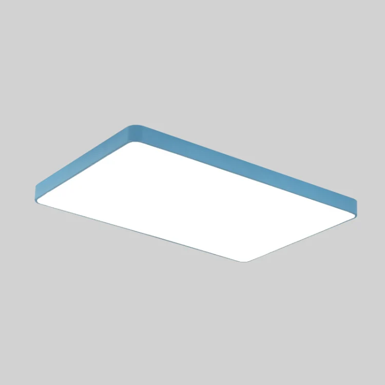 Macaron LED Rectangle Ceiling Lamp, Stepless Dimming, Size:88x62cm(Blue) - Image 2