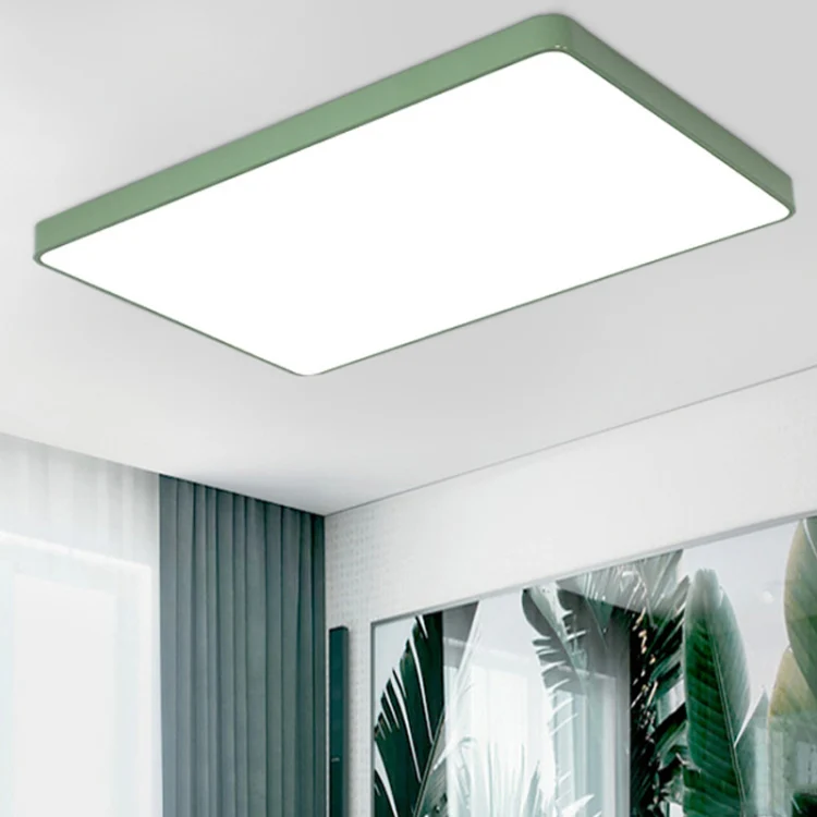 Macaron LED Rectangle Ceiling Lamp, Stepless Dimming, Size:88x62cm(Blue) - Image 7
