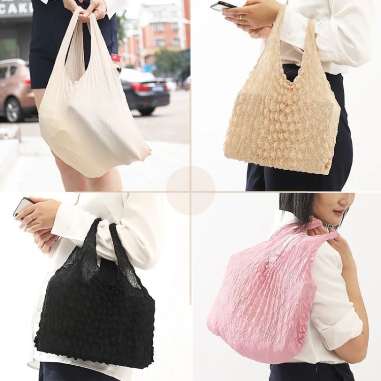 Magic Telescopic Pleated Bag Large Capacity Multi-Purpose Bubble Bag(Black) - Image 7