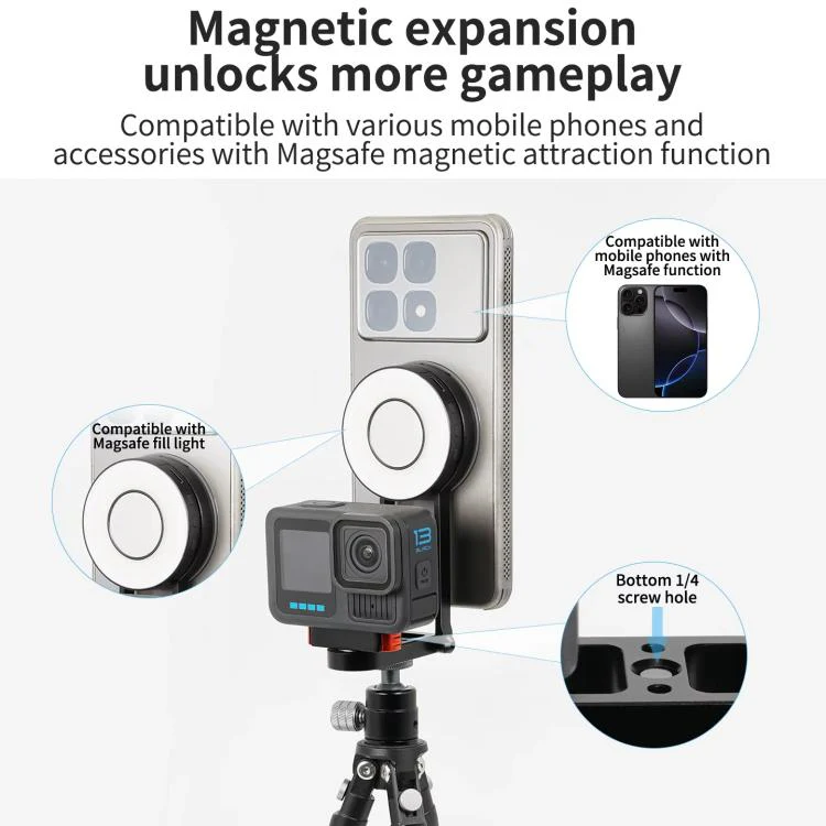 Magnetic Action Camera Mount Base For Insta360 GO 3/3S Quick Release - Image 9