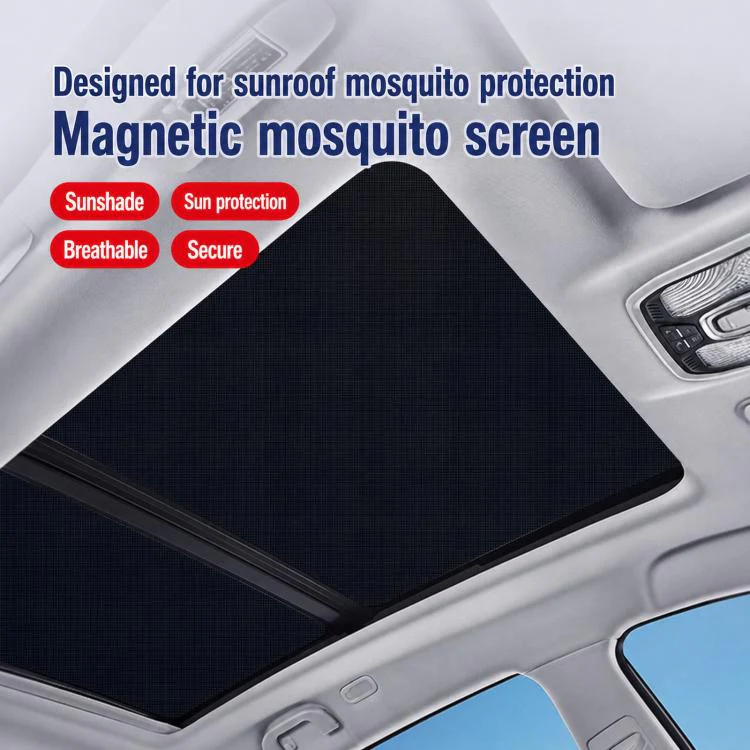 Magnetic Car Sunroof Mesh Shade Heat Insulation Sun & Mosquito Protection Net For Roof, Size: L - Image 3