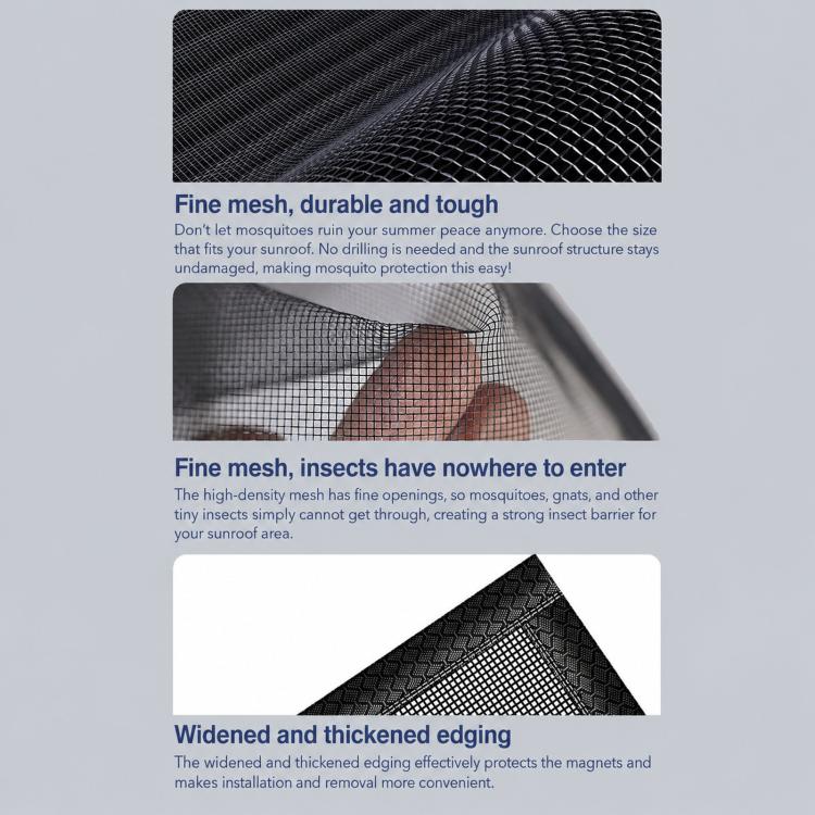 Magnetic Car Sunroof Mesh Shade Heat Insulation Sun & Mosquito Protection Net For Roof, Size: S - Image 8