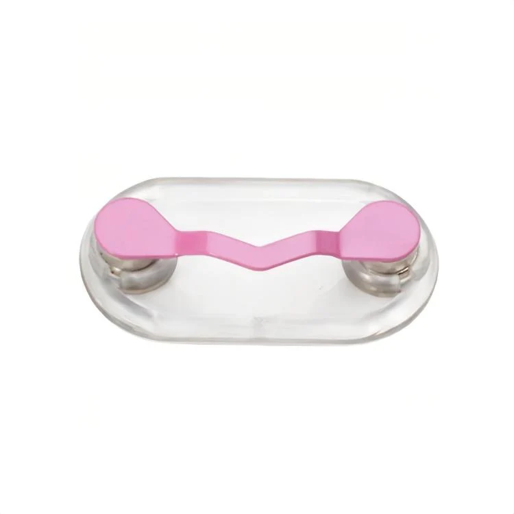 Magnetic Glasses Holder Magnetic Brooch Number Plate Headset Glasses Clip, Color: Pink Lacquer Finish - Image 2