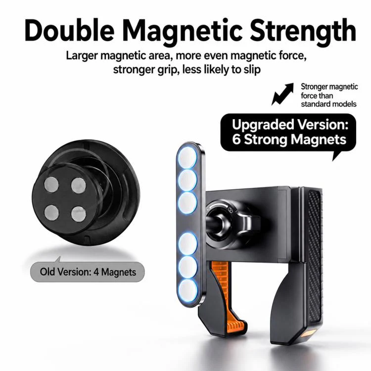 Magnetic Gym Phone Holder With Clip 360-Degree Rotatable Workout Phone Mount C20C-J6 - Image 5