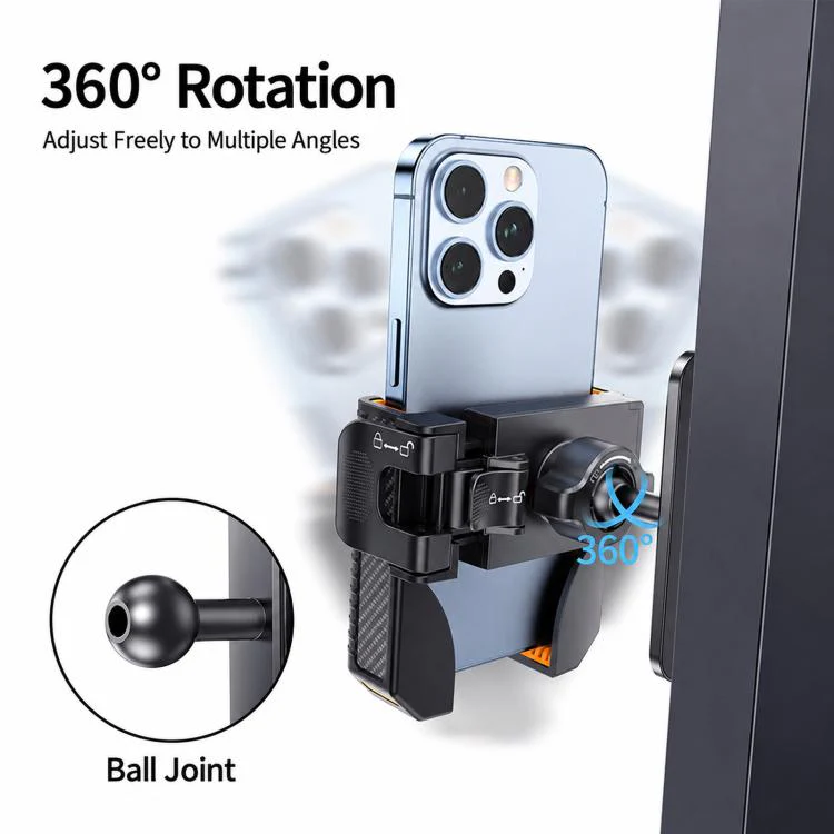 Magnetic Gym Phone Holder With Clip 360-Degree Rotatable Workout Phone Mount C20C-J6 - Image 6