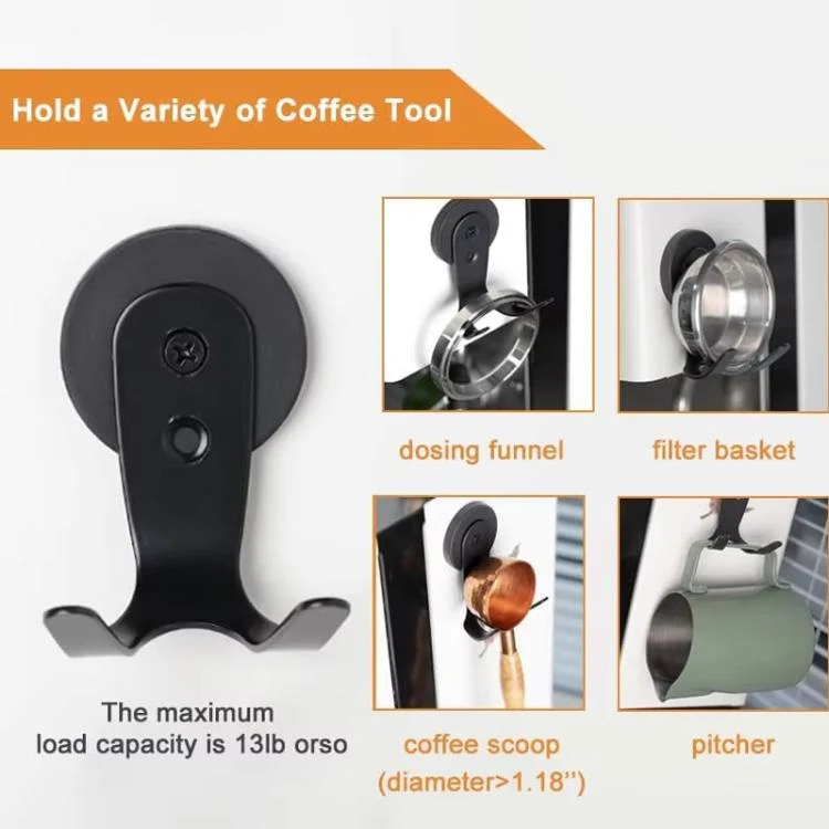 Magnetic Hooks for Ninja ES601 Coffee Machines Coffee Handle Storage Rack(Black) - Image 4