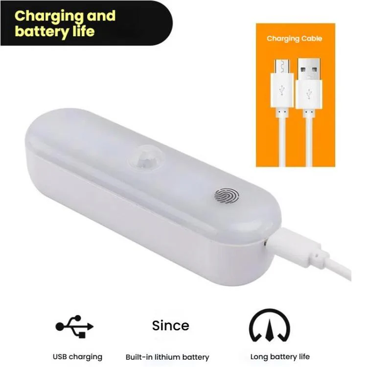 Magnetic LED Cabinet Light Motion Sensor Rechargeable Lamp 20 LEDs 3-color Temperature A68-3A-11cm - Image 6