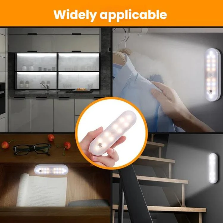 Magnetic LED Cabinet Light Motion Sensor Rechargeable Lamp 20 LEDs 3-color Temperature A68-3A-11cm - Image 8