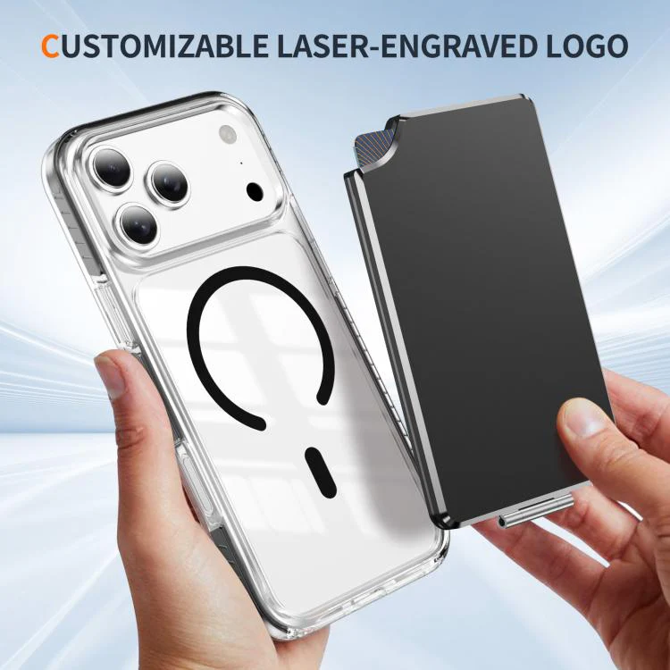 Magnetic Metal Card Clip Bag with Foldable Holder(Black) - Image 4