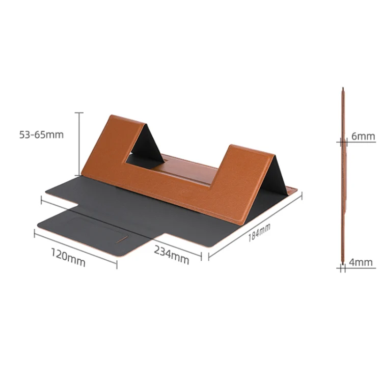 Magnetic PU Leather Tablet Laptop Folding Holder(Black) - Image 2