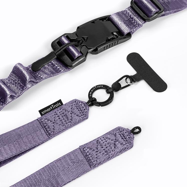 Magnetic Quick Release Adjustable Phone Lanyard Crossbody Strap(Purple)