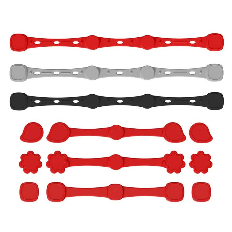 Magnetic Silicone Buckle for Air Fryer Parchment Paper Heat Resistant Liner Clips Flower Gray - Image 3