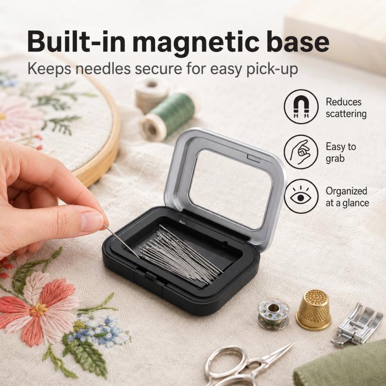 Magnetic Storage Box With Transparent Lid (S Matte Black) - Image 5