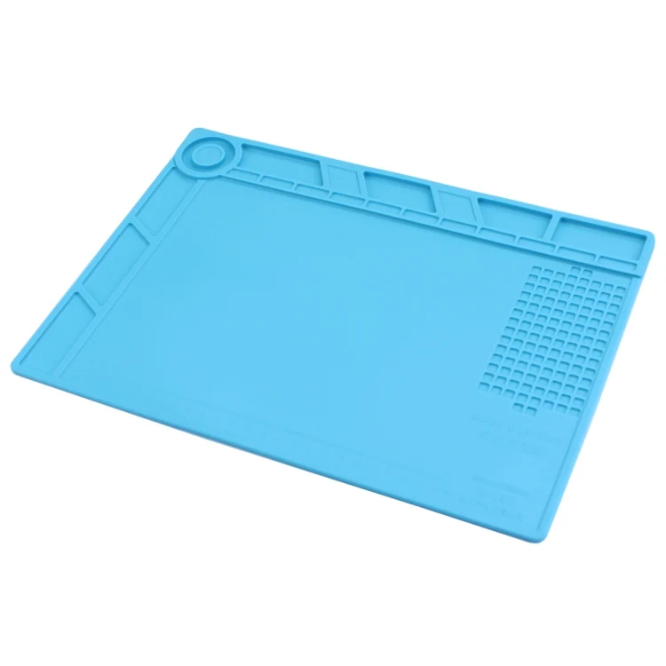 Maintenance Platform High Temperature Heat-resistant Repair Insulation Pad Silicone Mats, Size: 34.8cm x 25cm (Blue) - Image 3