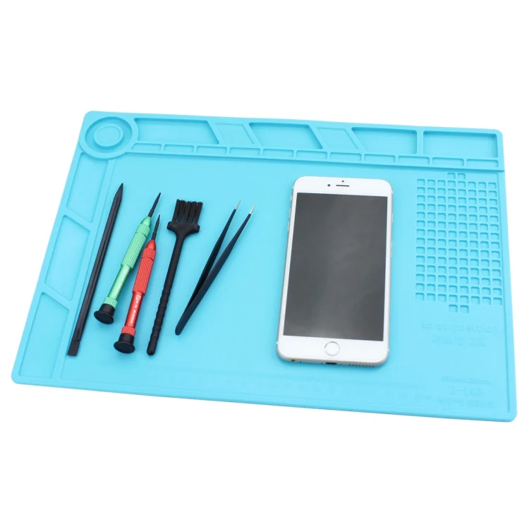 Maintenance Platform High Temperature Heat-resistant Repair Insulation Pad Silicone Mats, Size: 34.8cm x 25cm (Blue) - Image 7