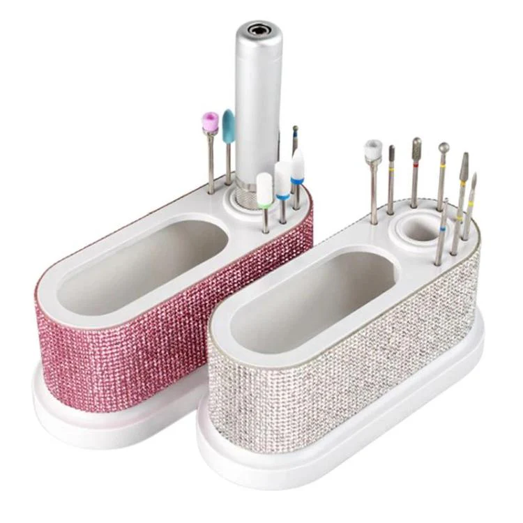 Manicure File Small Storage Case Manicure Machine Accessories File Heads Universal Storage Tool B(White) - Image 5