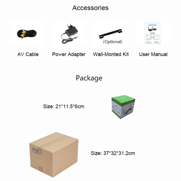 Measy AV530-2 5.8GHz Wireless Audio / Video Transmitter + 2 Receiver, Transmission Distance: 300m, AU Plug - Image 7